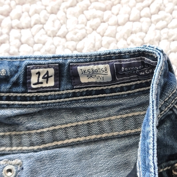 ***Miss Me Girls Blue Skinny Jeans sz. 14 - Picture 7 of 14